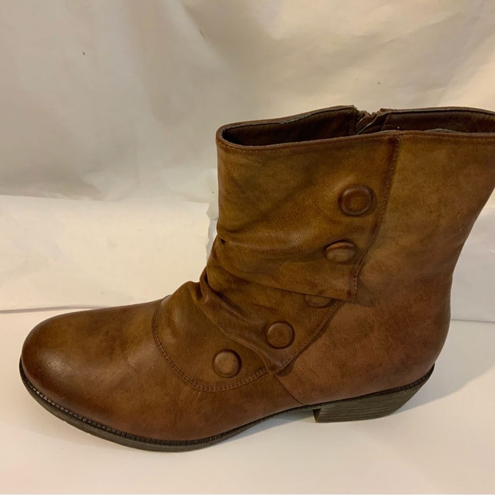 KADI MAYA WOMEN'S Size 11 BROWN SIDE ZIP Fashion Ankle BOOTS